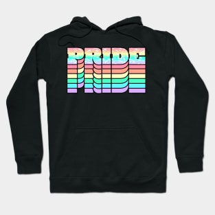 Pastel Pride Rainbow Mosaic Graphic Design Hoodie